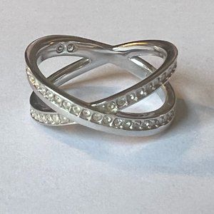 Swarovski Double Twisted Ring
